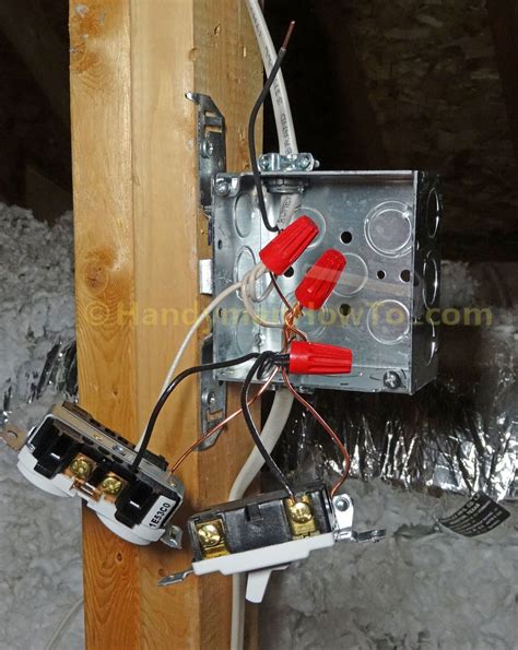 junction box attc|attic light with outlet.